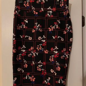Two Piece Dress Set, Black with Red Flowers - Gorgeous!